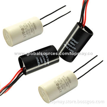 Polypropylene Film/Power Capacitors, 250 to 500V AC Rated Voltage and 8 to 100uF Capacitance Range